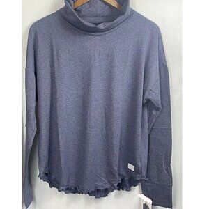 NWT Soybu Women's So Soft Funnel Neck Long Sleeve Top Blue Size XL $50 3C593